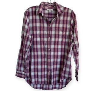 MADEWELL plaid button down size S F-12